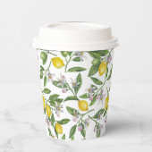 レモンの枝と花と果実 紙コップ (左)
