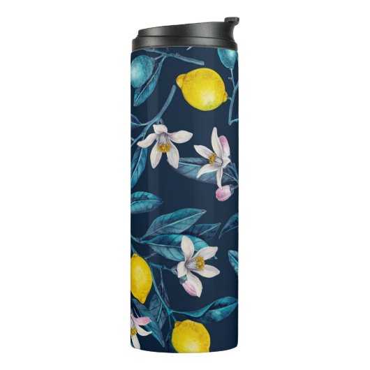 レモンの枝と花と青の果実 タンブラー (回転左)