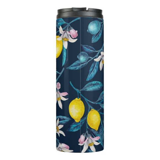 レモンの枝と花と青の果実 タンブラー (裏面)