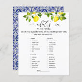 レモンの枝と青モザイクあなたの財布の中に何がある (正面/裏面)