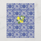 レモンの枝と青モザイクあなたの財布の中に何がある (裏面)