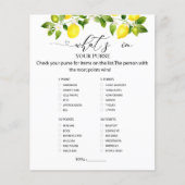 レモンの枝と青モザイクあなたの財布の中に何がある (正面)