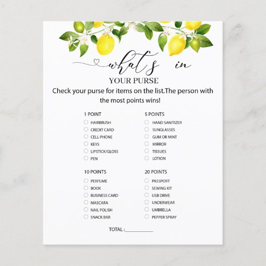 レモンの枝と青モザイクあなたの財布の中に何がある (正面)