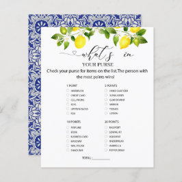 レモンの枝と青モザイクあなたの財布の中に何がある