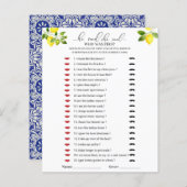 レモンの枝と青モザイク彼は彼女はゲームを言った (正面/裏面)