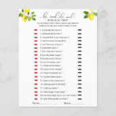 レモンの枝と青モザイク彼は彼女はゲームを言った (正面)