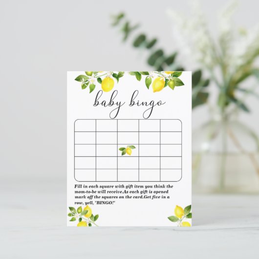 レモンの枝と青モザイク赤ちゃんシャワービンゴガム (スタンド正面)