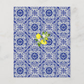 レモンの枝と青モザイク赤ちゃんシャワービンゴガム (裏面)