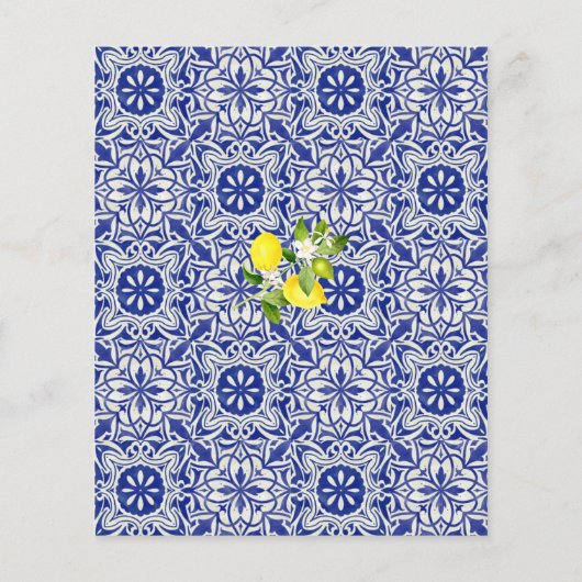 レモンの枝と青モザイク赤ちゃんシャワービンゴガム (裏面)