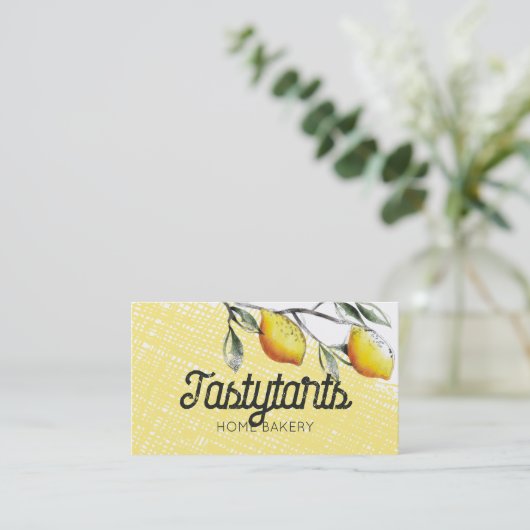 レモンの枝料理ベーキングケータリングビジネスc... 名刺 (スタンド正面)