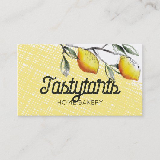 レモンの枝料理ベーキングケータリングビジネスc... 名刺 (正面)