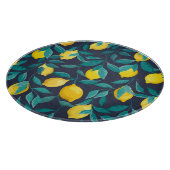 レモンの枝：青い装飾継ぎ目 カッティングボード (角)