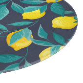 レモンの枝：青い装飾継ぎ目 カッティングボード (角)