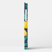 レモンの枝：青い装飾継ぎ目 Case-Mate iPhoneケース (裏面 / 左)