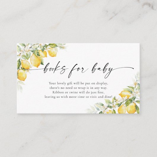 レモンの柑橘類のベビーエンクロージャカード エンクロージャーカード (正面)