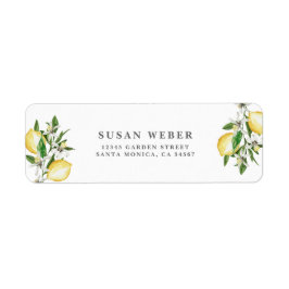 レモンの柑橘類の招待 ラベル