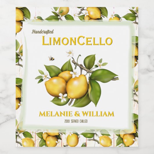 レモンの植物図鑑 ワインラベル (シングルラベル)