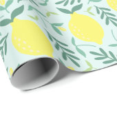 レモンの植物模様の包装紙 ラッピングペーパー (ロールコーナー)