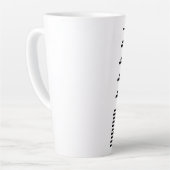 レモンの植物 黒ストライプ カフェラテマグ (左アングル)