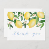 レモンの水の色シャワーありがとう ポストカード (正面/裏面)