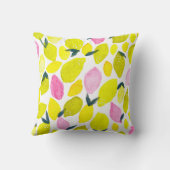 レモンの水彩模様 クッション (裏面)