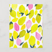 レモンの水彩模様 ポストカード (正面)