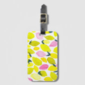 レモンの水彩模様 ラゲッジタグ (正面縦)
