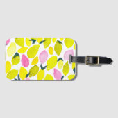 レモンの水彩模様 ラゲッジタグ (正面横)