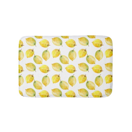 レモンの水色 バスマット (正面)