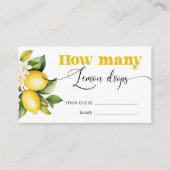 レモンの粒の数 エンクロージャーカード (正面)