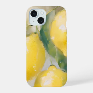 レモンの絵画 iPhone 15ケース