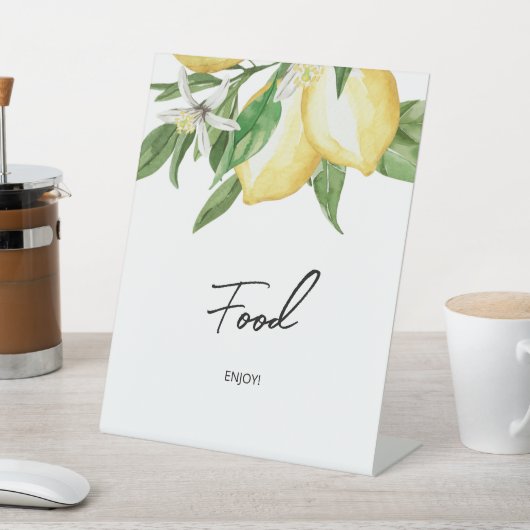 レモンの緑の食品の看板 台座サイン (インサイチュ)