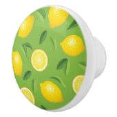 レモンの背景パターン セラミックノブ (右)