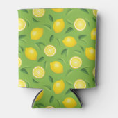 レモンの背景パターン 缶クーラー (正面)