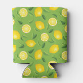 レモンの背景パターン 缶クーラー (裏面)