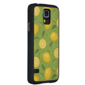 レモンの背景パターン CarvedメープルGalaxy S5スリムケース (右)