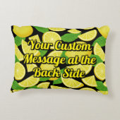 レモンの背景 アクセントクッション (裏面)