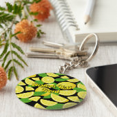 レモンの背景 キーホルダー (側面)