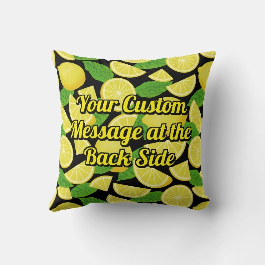 レモンの背景 クッション (裏面)