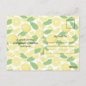 レモンの背景 ポストカード (裏面)