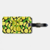 レモンの背景 ラゲッジタグ (裏面横)