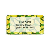 レモンの背景 ラベル (正面)