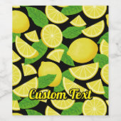 レモンの背景 ワインラベル (シングルラベル)