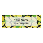 レモンの背景 名札 (正面)