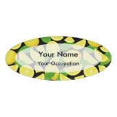 レモンの背景 名札 (正面)