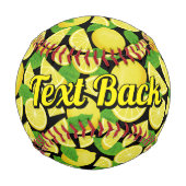 レモンの背景 野球ボール (裏面)