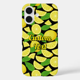 レモンの背景 iPhone 16ケース