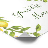 レモンの花と緑の卒業おめでとうポスター ポスター (角)