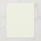 レモンの花と緑結婚式招待状 (裏面)