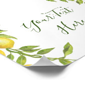 レモンの花のグリーンリース看板ポスター ポスター (角)